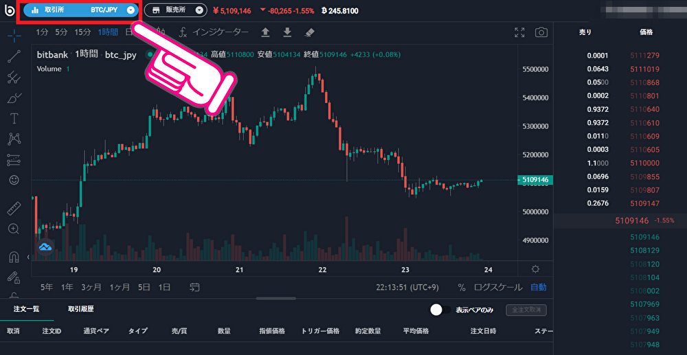 ビットバンク基本操作