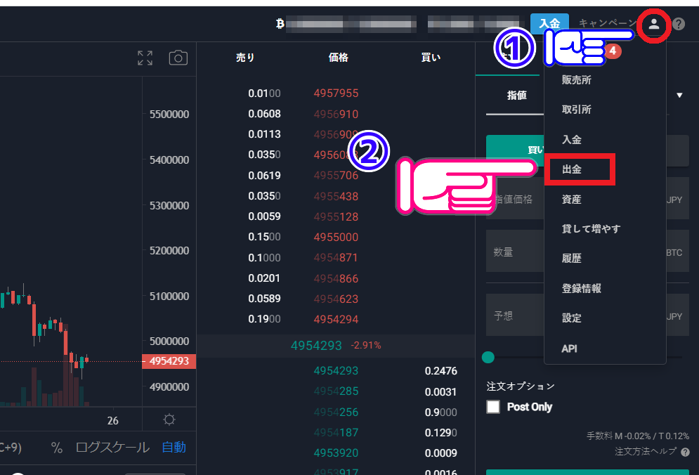 ビットバンク基本操作